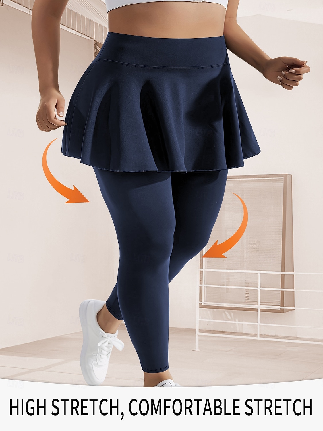 Mujer Tallas Grandes pantalones Polainas Mallas De Deporte Longitud total Cintura Media Plano Bolsillos laterales 2 en 1 Confortable Levantamiento de tope Control de barriga Yoga Casual Diario Gris 2025 - $18.99 –P9