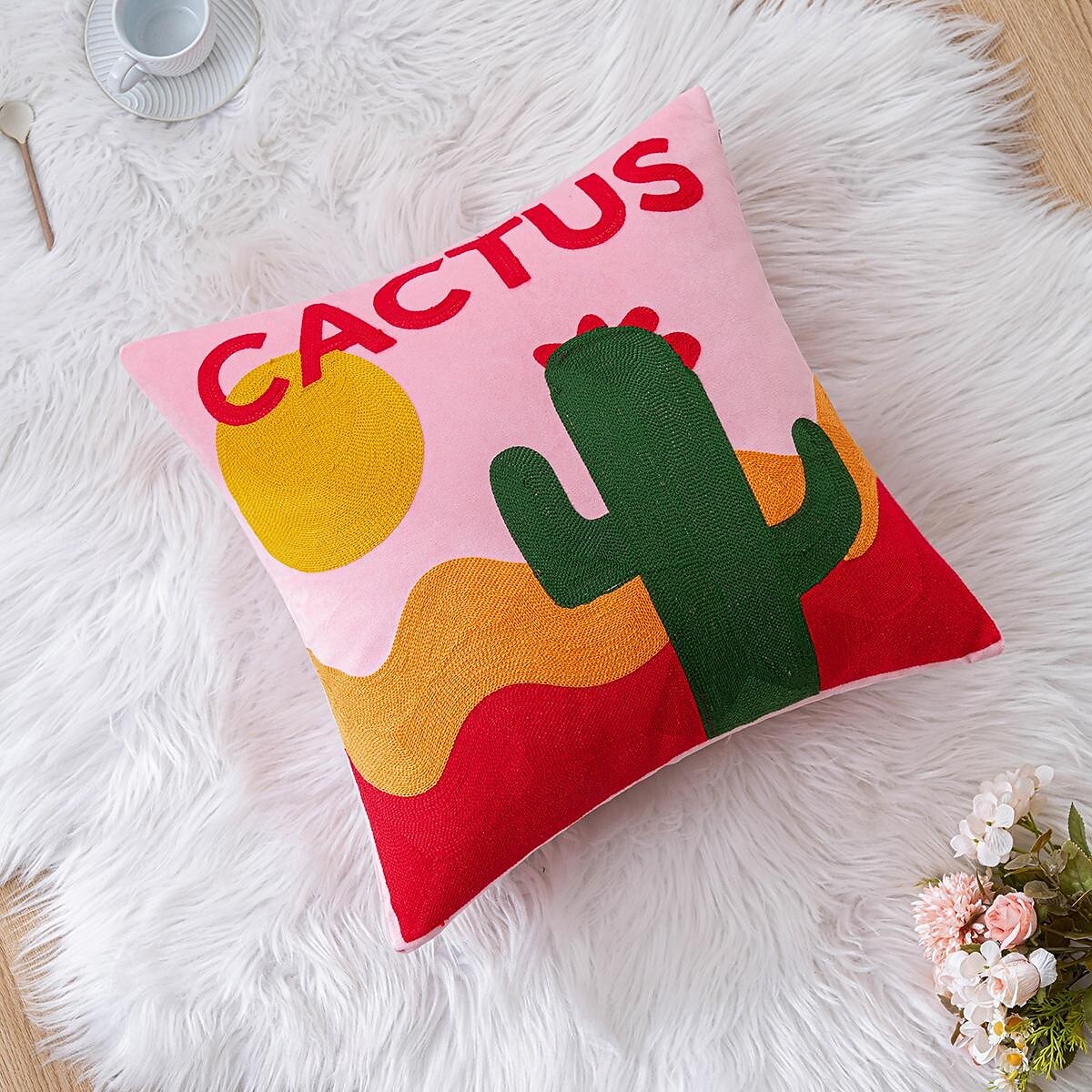 1 federa per cuscino con motivo a frutta, ricamo boho casual quadrato con cerniera tradizionale classico del 2025 a $15.99 –P2