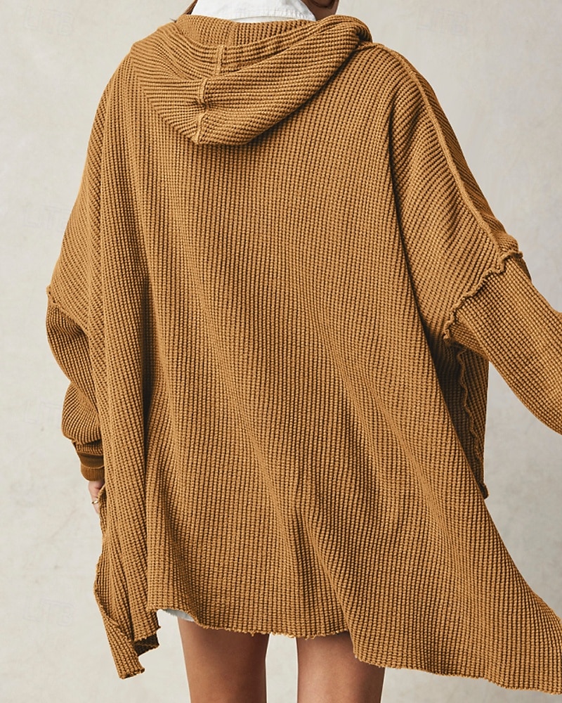 Per donna Felpa con cappuccio Semplice Moderno Casual Manica Lunga Con Cappuccio Top Regolari Ferie Uscire Tasca Nero Blu Viola Marrone Beige Autunno del 2025 a $26.99 –P15