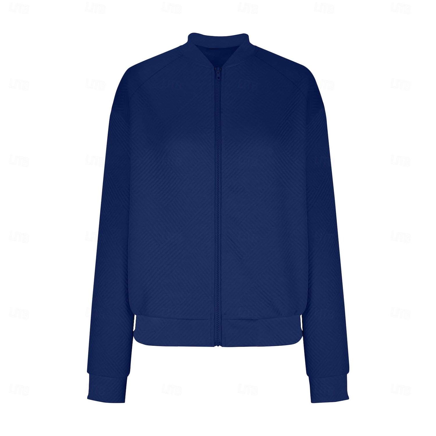 Women's Casual Jacket Sport Jacket Textured Jackets Office / Career Daily Wear Going out Fall Regular Coat Stand Collar Regular Fit Warm Vintage Style Lady Casual Jacket Long Sleeve non-printing 2025 - $26.99 –P16