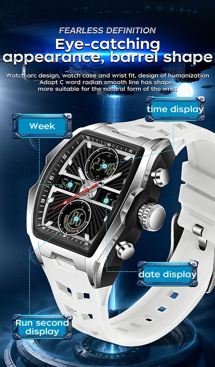 SANDA подарок для женщин и мужчин цифровые часы большой циферблат спортивные часы на открытом воздухе повседневные светящиеся часы-стоп будильник таймер силиконовые часы 2026 - $37.99 –P3