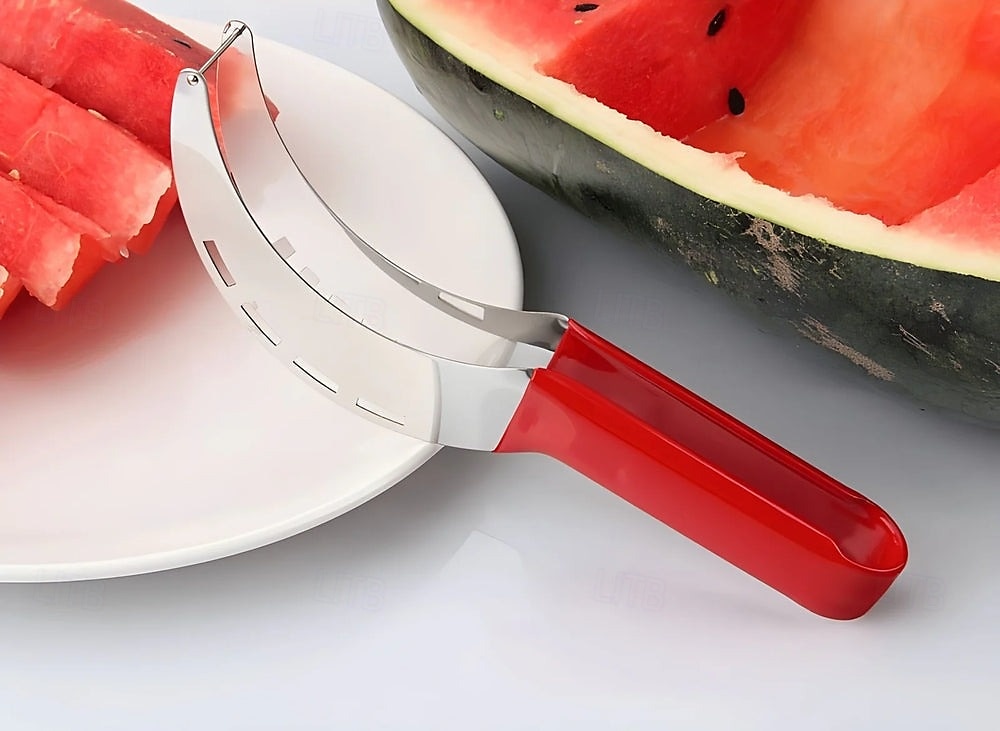 Coupe-pastèque en acier inoxydable, outil de coupe rapide de fruits, couteau à pastèque multifonctionnel en acier inoxydable, coupe-melon, séparateur de fruits, gadget de cuisine pour cantaloup, melon de 2025 ? $8.99 –P2