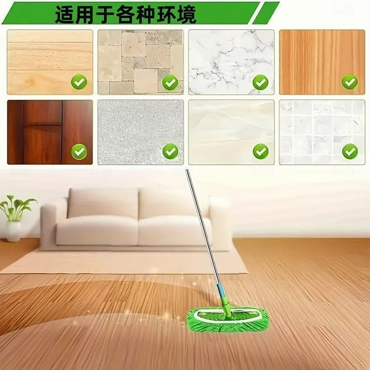 2025年 フラットモップ用の再利用可能なモップパッド4個、ウェットとドライクリーニング用のマイクロファイバーモップ交換パッド、堅木張りの床、タイル、ラミネート用の洗えるモップクロスカバー  コレクション – $9.49 –P5