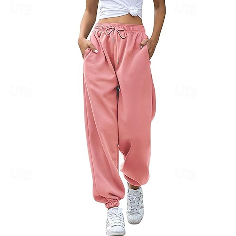 Per donna Pantaloni Cargo Pantaloni Eleganti Streetwear Casual Lunghezza intera Naturale Semplice Tasca Design con Coulisse Elastica Comodo All'aperto Streetwear Ferie Grigio scuro Aalbicocca Marrone del 2025 a $26.99 –P13