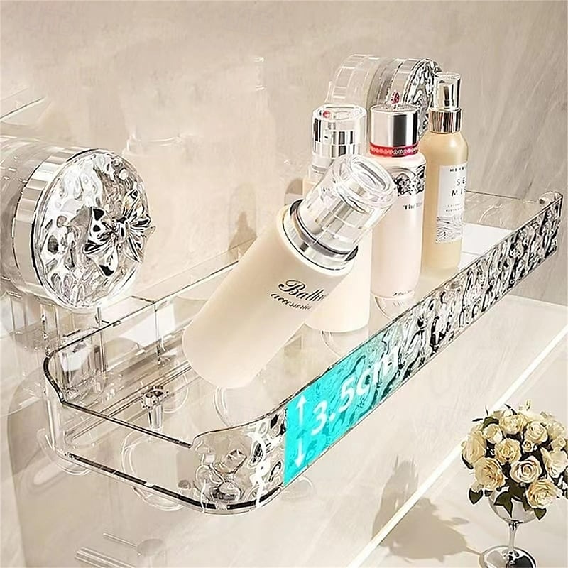 Light Luxury Style Punch-Free Storage Rack Suction Cup Corner Shelf Bathroom Triangle Organizer Wall Mounted No Drilling Washstand Rack for Toiletries and Essentials 2025 - $17.49 –P3