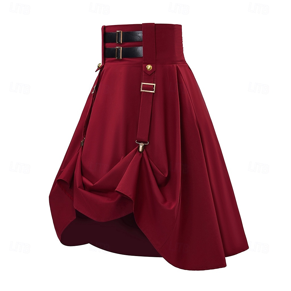 Retro / vintage Medieval Renascentist Lung Fustă Pentru femei Halloween Mascaradă Tematica Târgul Renașterii Festival Adulți Fustă 2025 - $72.99 –P2