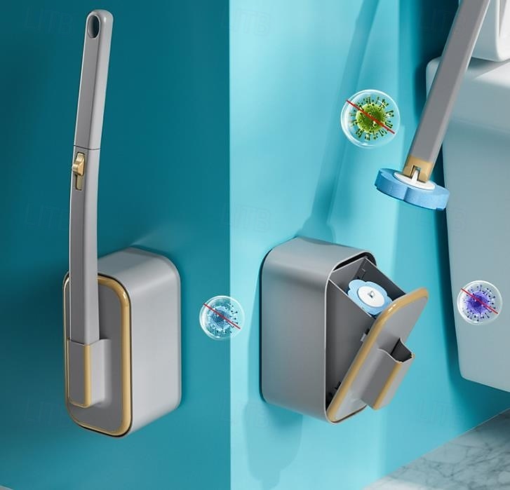 Nástěnná inovativní sada toaletních kartáčů s 36 dílnými náhradními hlavicemi, dlouhá rukojeť, jednorázový čistič koupelny, závěsný čistič toalet, hygienický čisticí kartáč na toalety a do domácnosti 2026 - $23.99 –P9