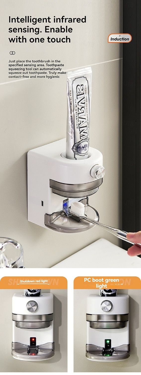 Automatic Toothpaste Dispenser Wall Mounted Electric Toothpaste Squeezer for Kids and Adults for Bathroom 2025 - $31.99 –P3