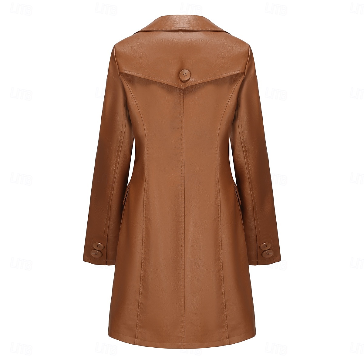 Women's Coat Comfortable Buttons Fashion Street Style Plain Outdoor Casual Daily Long Turndown Regular Fit Long Sleeve Outerwear Black Burgundy Camel Fall Winter 2025 - $57.99 –P17