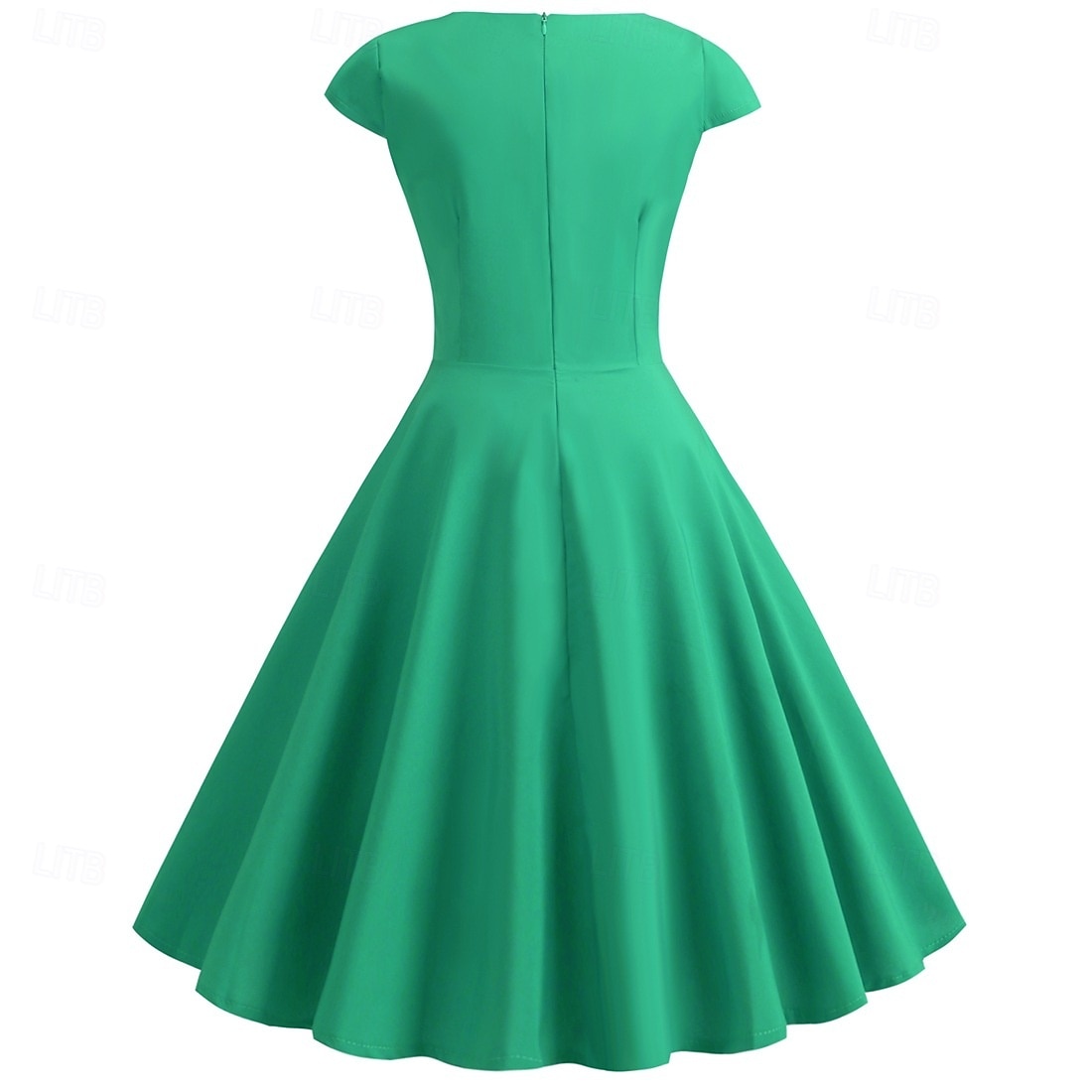 Rétro Vintage Années 1950 Rockabilly Midi Robe Robe trapèze Robe Évasée Ajusté & Évasé Col en V Femmes Halloween Carnaval Saint-Valentin Occasionnel Retour à la maison Soirée à thème rétro Adulte Robe de 2025 ? $25.99 –P30