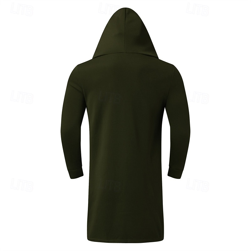 Pánské Kapuce Svrchní oblečení Černá Vodní modrá Trávová zelená Kapuce Bez vzoru Kapsy Sporty a outdoor Denní Dovolená Polyester Šik ven Základní Na běžné nošení Jaro Podzim Oblečení Mikiny s kapucí 2026 - $28.99 –P7