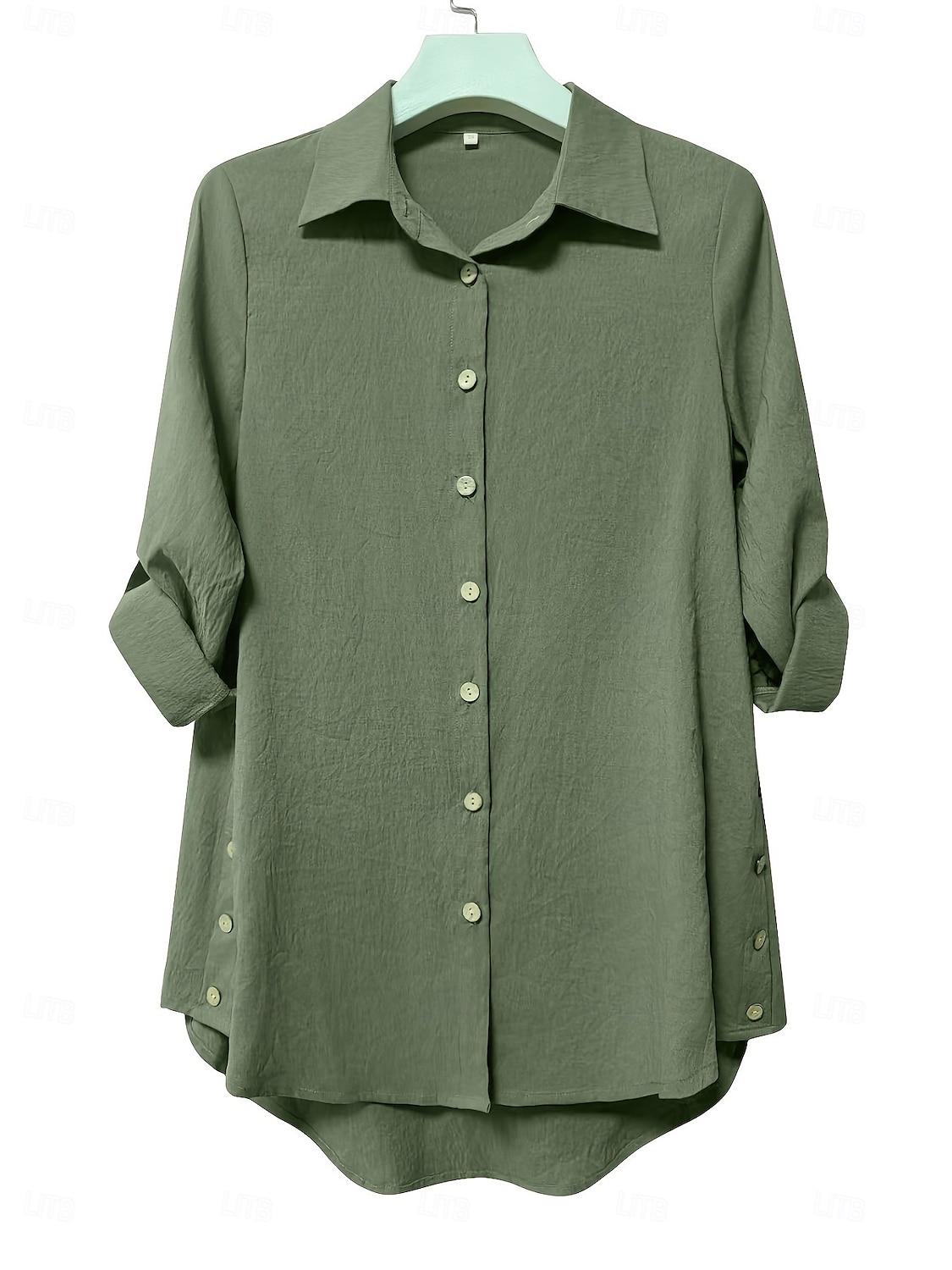 Per donna Mini Abito Abito Camicia Moda Moderno Quotidiano Ferie Uscire Vestibilità comoda Semplice Manica Lunga Colletto a Camicia Blu Verde Albicocca Estate Primavera del 2025 a $27.99 –P8