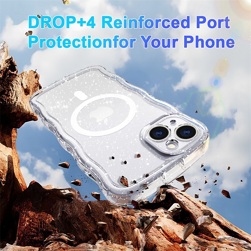 Phone Case For Apple AirTag iPhone 16 iPhone 15 Pro Max Plus Back Cover Magnetic Adsorption Transparent Magnetic Support Wireless Charging TPU 2025 - $17.99 –P6