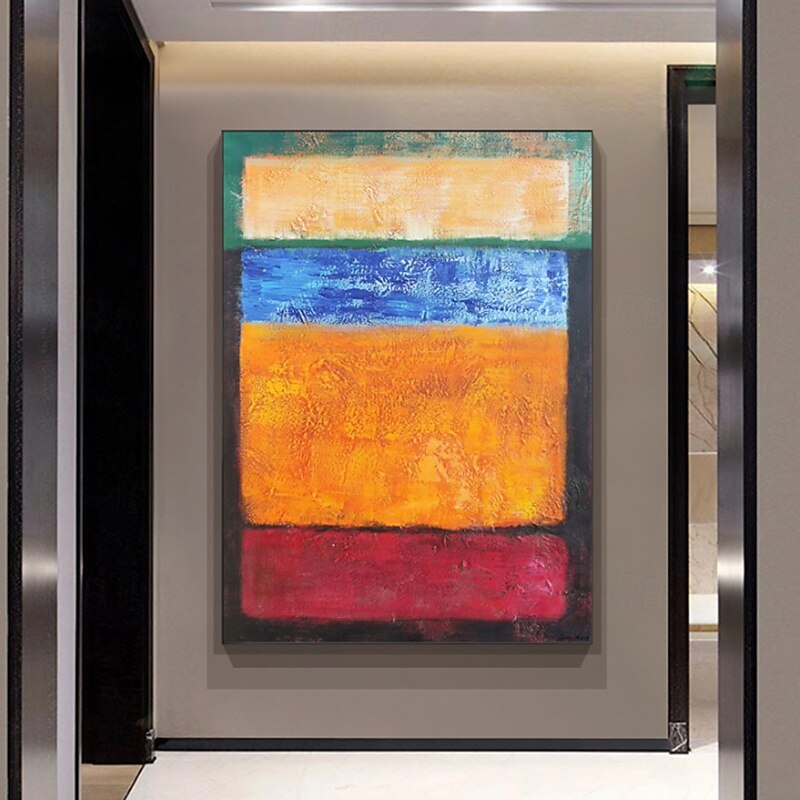 Peinture à l'huile faite à la main sur toile, décoration murale abstraite moderne pour la décoration intérieure, peinture roulée sans cadre, non tendue de 2025 ? $92.99 –P5