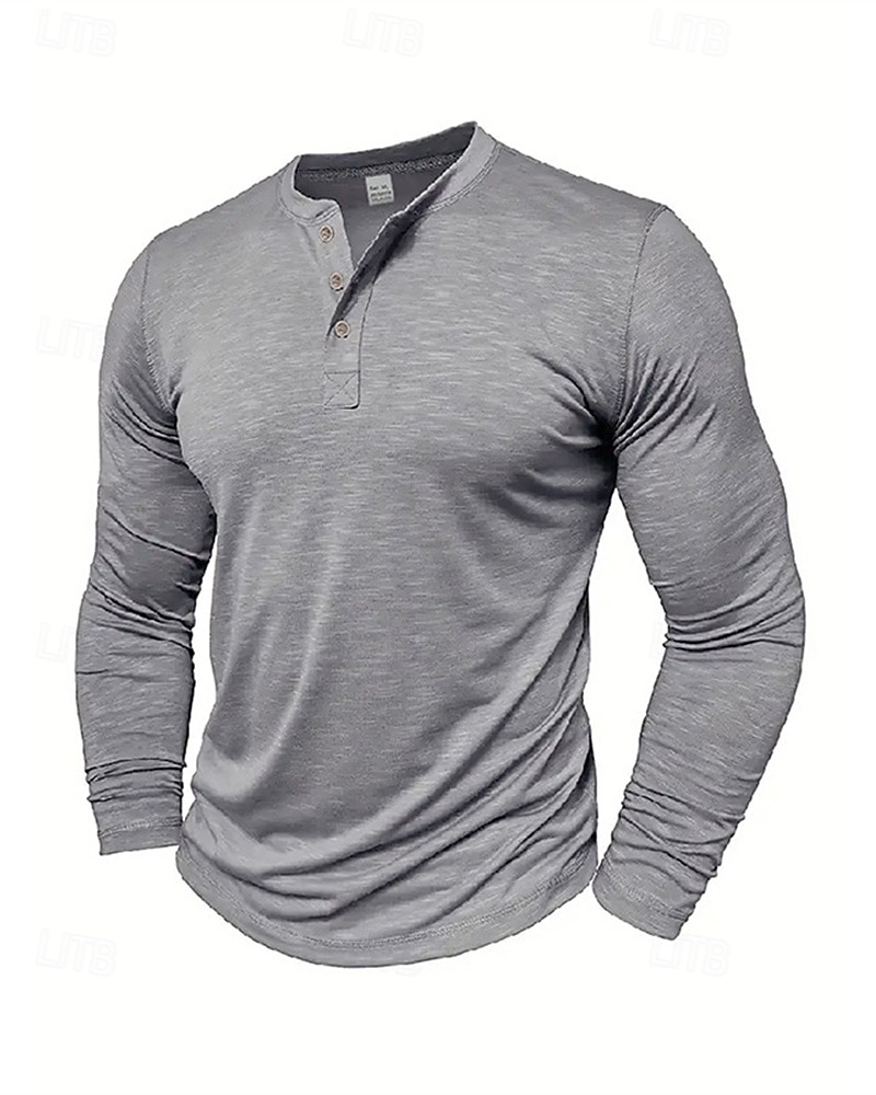 Per uomo Camicia da escursionismo cima dell'escursionismo Camicia Henley Manica Lunga Maglietta Top Esterno Leggero Traspirante Zip a un quarto Poliestere Nero Bianco Blu marino Tennis Golf Corsa del 2025 a $19.99 –P9