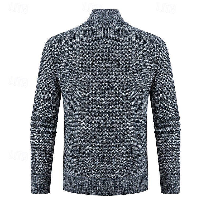 Herren Strickjacke Kurzer Pullover Reißverschluss-Pullover Strickpullover Gerippt Stricken Normale Oberteile Patchwork Tasche Einfach Stehkragen Mode Klassisch Urlaub Alltagskleidung Bekleidung 2025 - $28.99 –P6