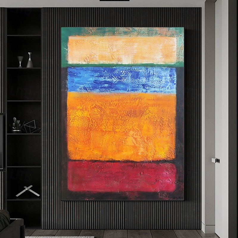 Peinture à l'huile faite à la main sur toile, décoration murale abstraite moderne pour la décoration intérieure, peinture roulée sans cadre, non tendue de 2025 ? $92.99 –P7
