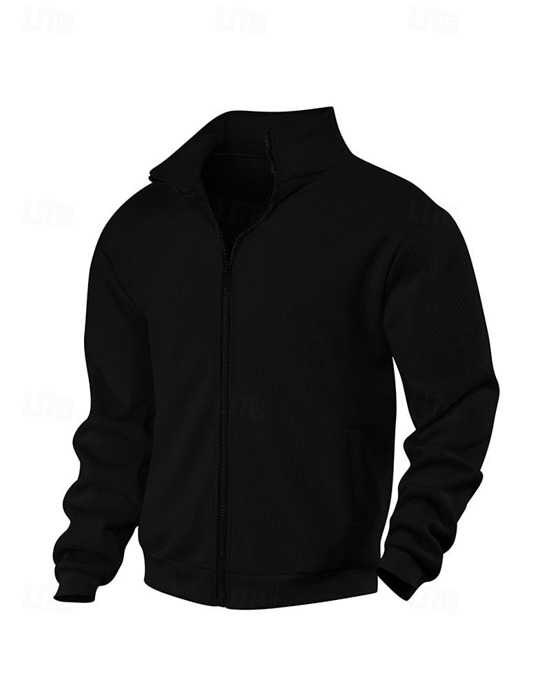 Per uomo Giacca Invernale Giacca in Pile Giacca Casual Vacanza Quotidiano Calore Termico Tasca Pile Autunno Inverno Semplice Moda Streetwear Collo alla coreana Regolare Aalbicocca Nero Blu marino del 2025 a $32.99 –P10
