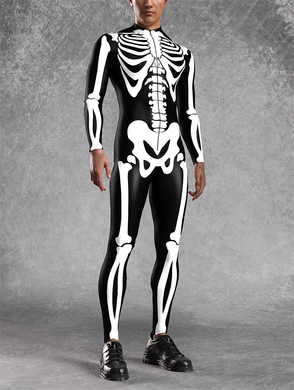 Karnawał 2026 Body Kostiumy dla par na Halloween Kombinezon zakrywający całe ciało Szkielet Straszny Kostium Doroślu Dla dzieci Wszystko Halloween Karnawał Dzień Zmarłych Kij Impreza Spektakl Łatwe 2026 - $41.99 –P8