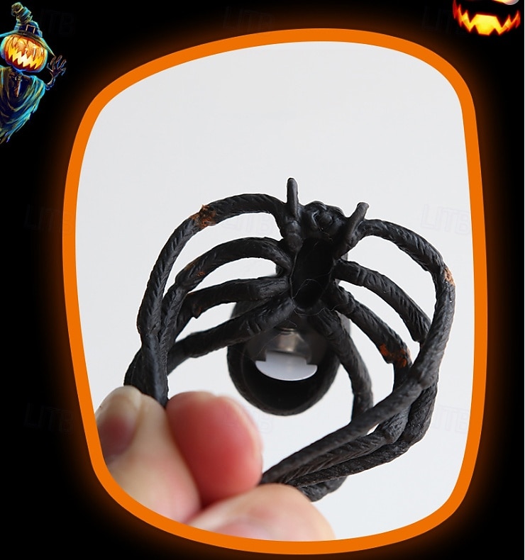 Lot de 2 araignées lumineuses et 2 globes oculaires lumineux pour Halloween, décoration d'ambiance de fête intérieure, lumière d'ornement, lumière d'horreur et d'atmosphère étrange de 2025 ? $15.99 –P8