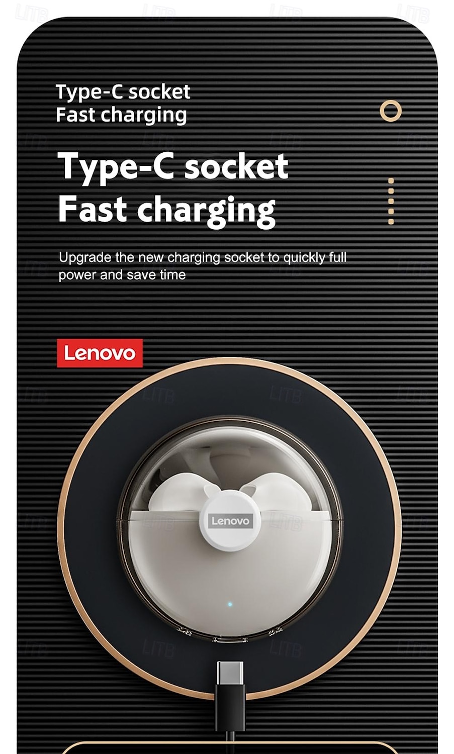 2025年 Lenovo LP80 完全ワイヤレスヘッドホン TWS イヤホン インイヤー Bluetooth5.0 ステレオ 充電ボックス付き マイク内蔵 Apple、Samsung、Huawei、Xiaomi Mi 日常使用 旅行 サイクリング 携帯電話用 コレクション – $23.99 –P3