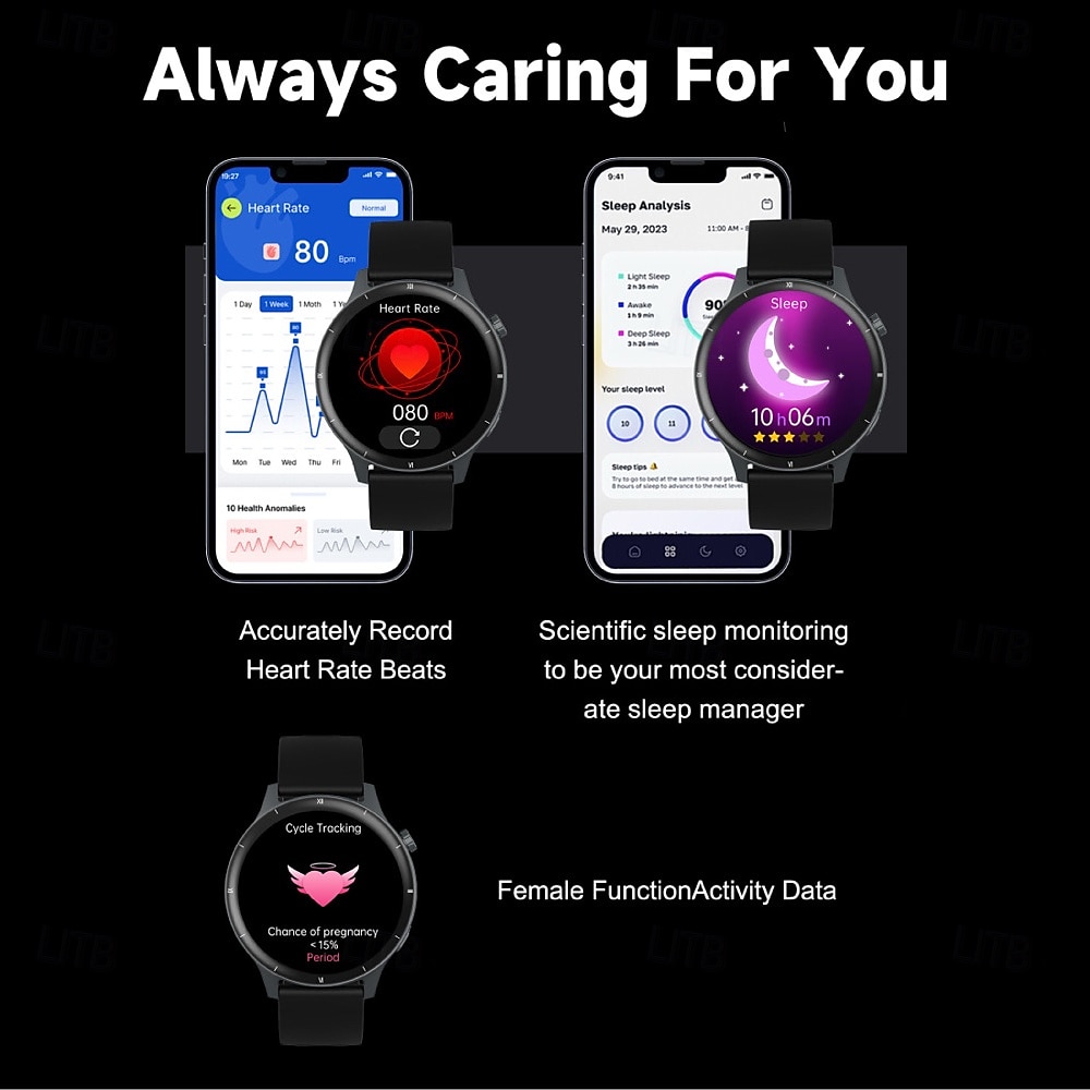 V15Z Orologio intelligente 1.39 pollice Orologio da Corsa Fitness Smartwatch Bluetooth Contapassi Promemoria chiamata Localizzatore di attività Compatibile con Android iOS Da uomo Standby lungo del 2025 a $31.99 –P9