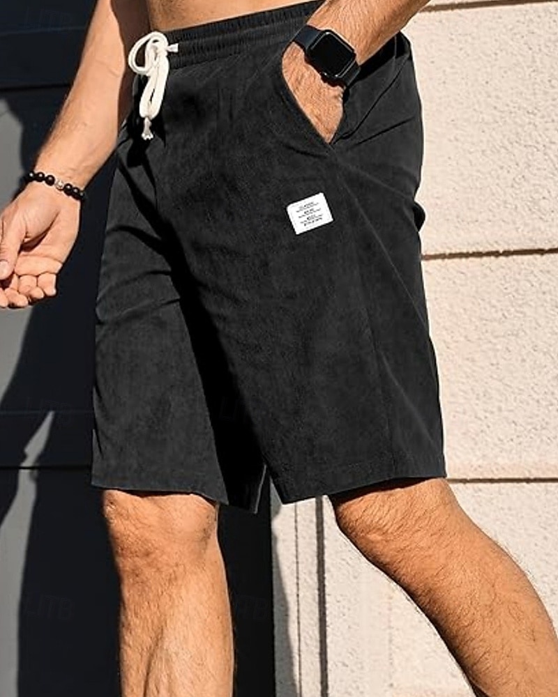 Per uomo Shorts Pantaloncini Estivi Pantaloncini casual Pantaloncini di velluto a coste Tasca Elastico in vita Coulisse Semplice Comodità Traspirante Corto All'aperto Vacanza Canotta sportiva Casual del 2025 a $15.49 –P10