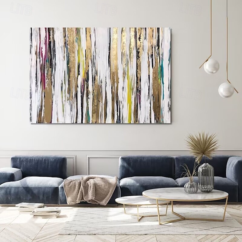 handgemachtes Ölgemälde auf Leinwand, Wandkunst, Dekoration, abstrakt, golden, für die Inneneinrichtung, gerollt, rahmenlos, ungedehntes Gemälde 2025 - $69.99 –P9