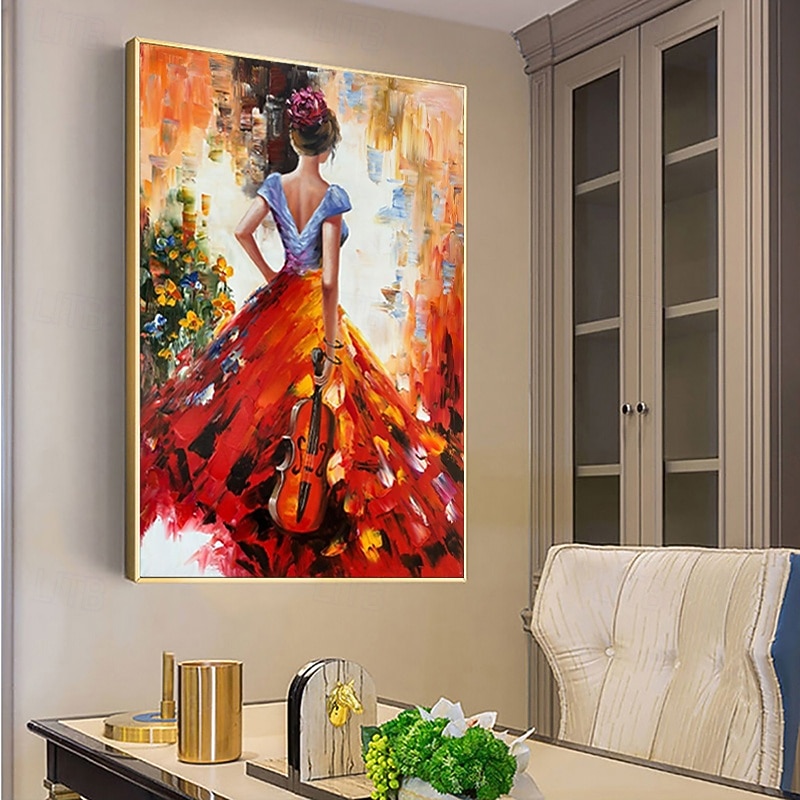 Dipingere con i numeri - Violinista E Vestito Rosso – Figured'Art