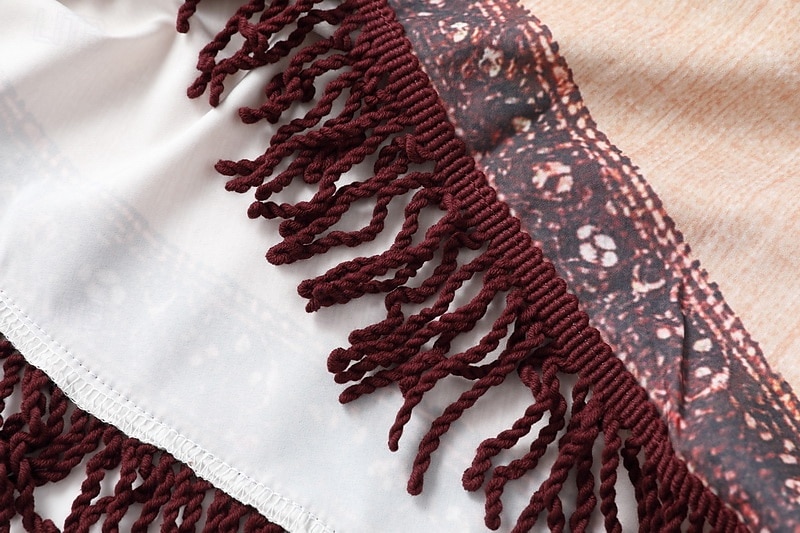 Dámské Midi šaty Boho šaty Šaty s potiskem Westernové šaty Módní Moderní Venkovní Dovolená Běžný Květiny Dlouhý rukáv Do V Khaki Léto 2025 - $23.99 –P8