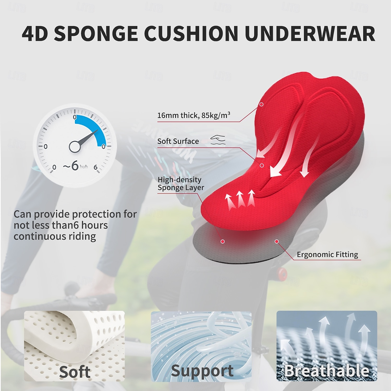 WOSAWE Муж. Сплошной цвет Велолосины Велобрюки Велосипедные Штаны Велоспорт Велоспорт Колготки Нижняя часть Плотное облегание Горные велосипеды Шоссейные велосипеды Виды спорта 2026 - $54.99 –P17