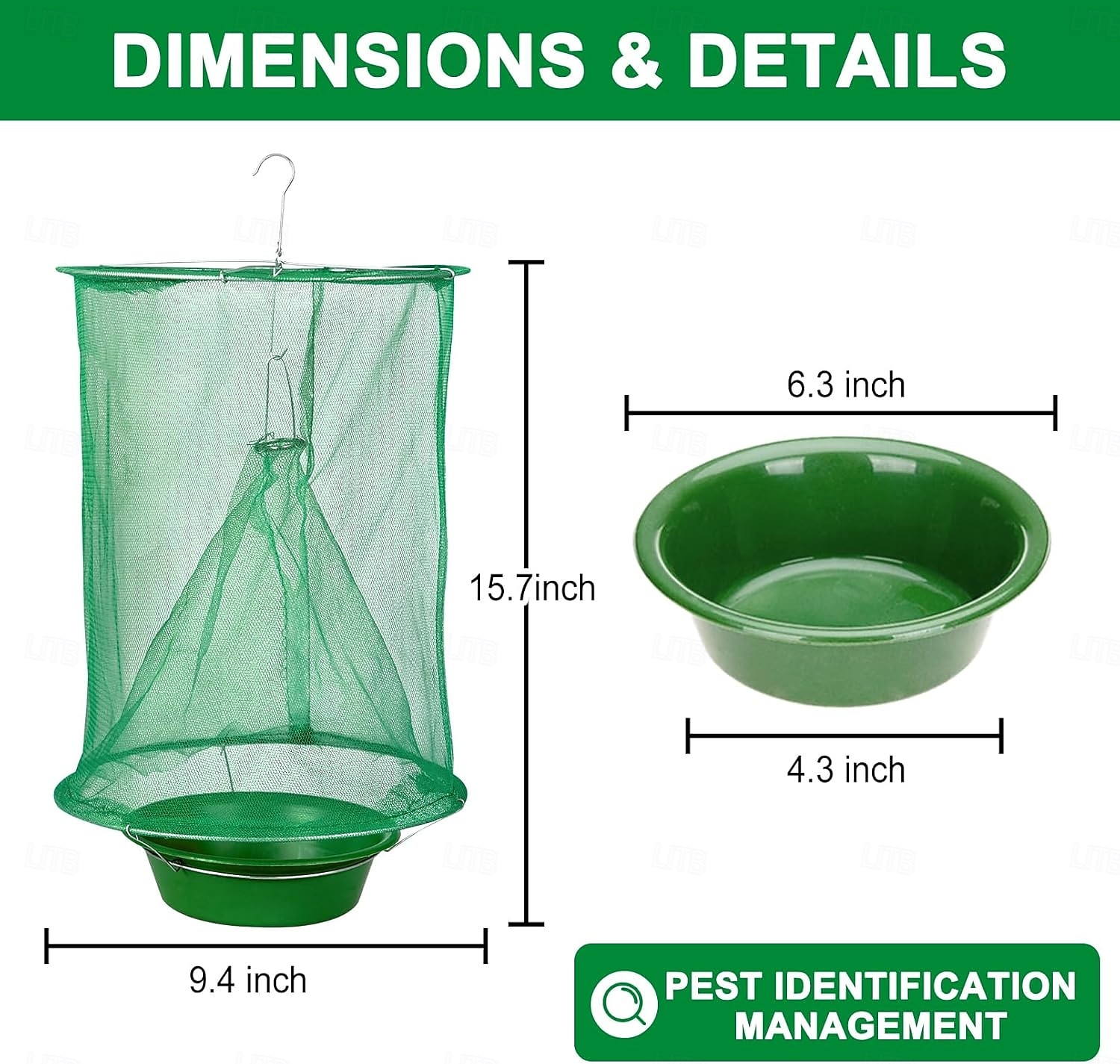 Πακέτο 4 παγίδων μυγών για εξωτερικούς χώρους, παγίδες μυγών, κρεμαστά κλουβιά για εσωτερικούς ή εξωτερικούς χώρους, αγροκτήματα, πάρκα, στάβλους, κήπους, εστιατόρια 2026 - $25.99 –P3