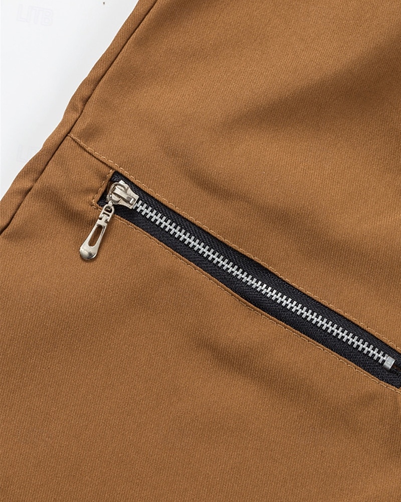 Per uomo Pantaloni Cargo Pantaloni Elastico in vita Coulisse Multi-tasche Semplice Indossabile All'aperto Quotidiano Campeggio & Escursionismo Moda Classico Nero Marrone Micro-elastico del 2025 a $21.99 –P5