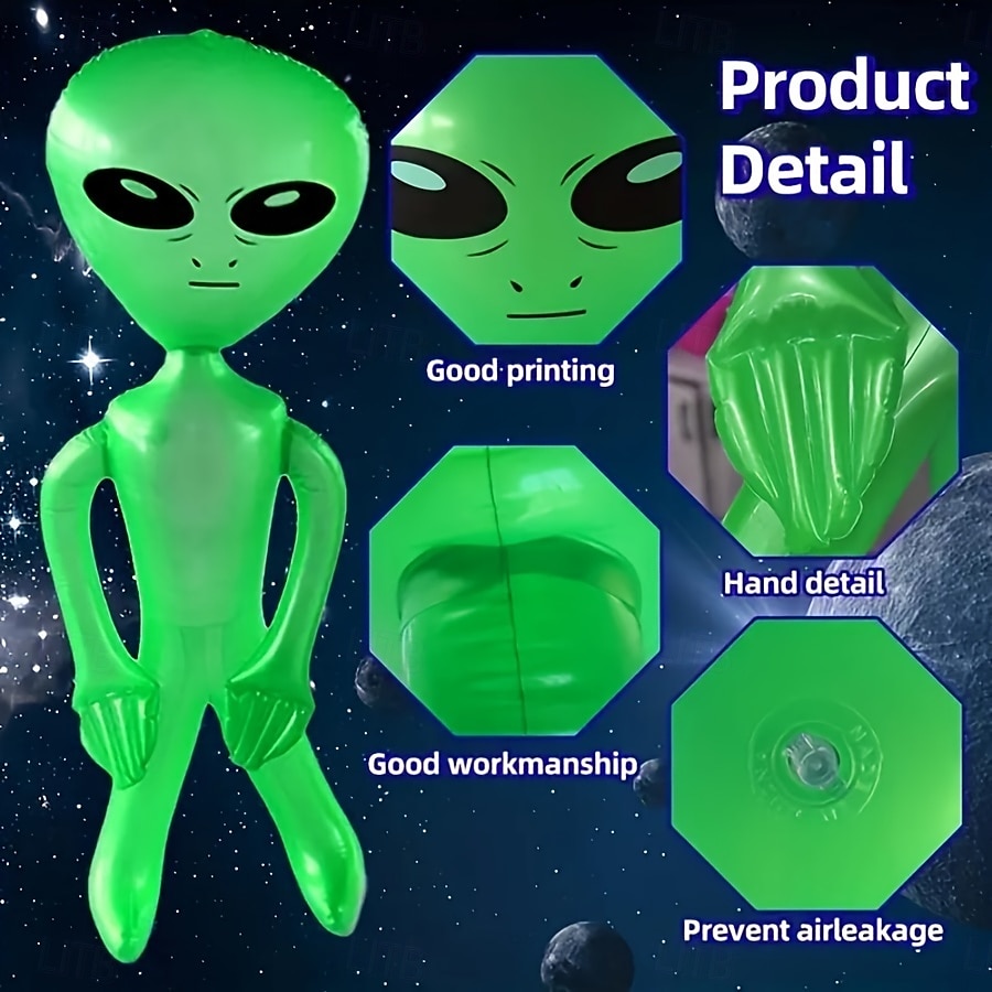 3 figuras inflables alienígenas coloridas para decoración festiva de Halloween con calabazas y telarañas. &Linternas de 85 cm/33,5 pulgadas: perfectas para celebraciones espeluznantes, de plástico 2025 - $27.99 –P7