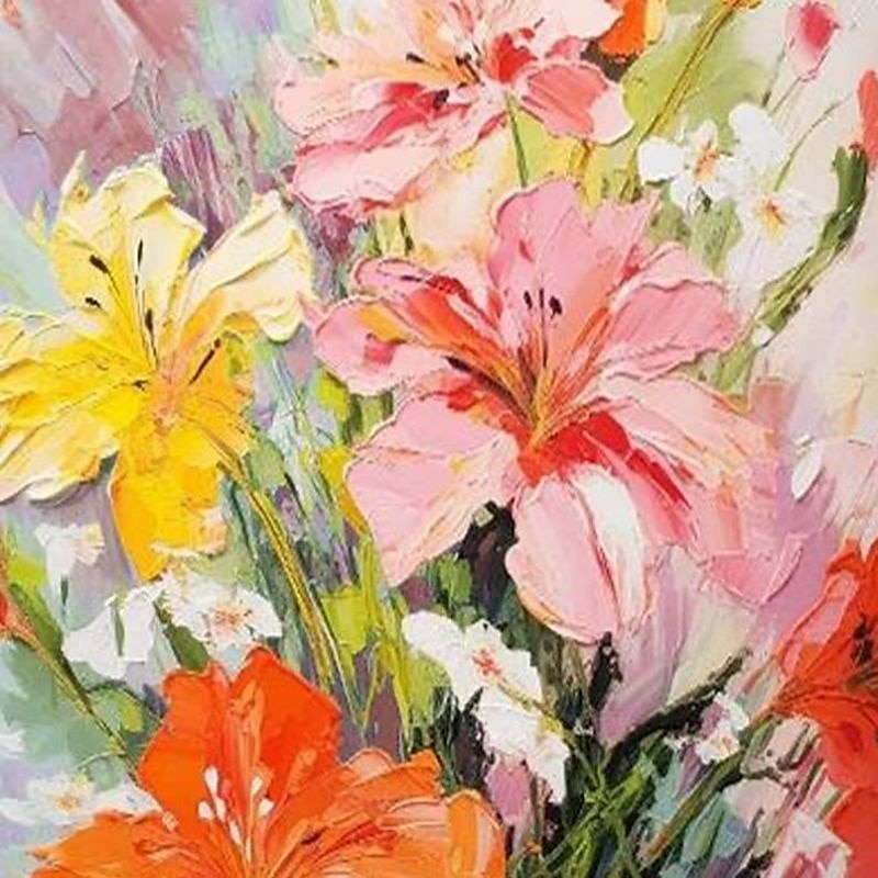 handgemachtes Ölgemälde auf Leinwand, Wandkunst, Dekoration, modern, abstrakt, 3D, dicke Ölblumen für die Inneneinrichtung, gerollt, rahmenlos, ungedehntes Gemälde 2025 - $125.99 –P15