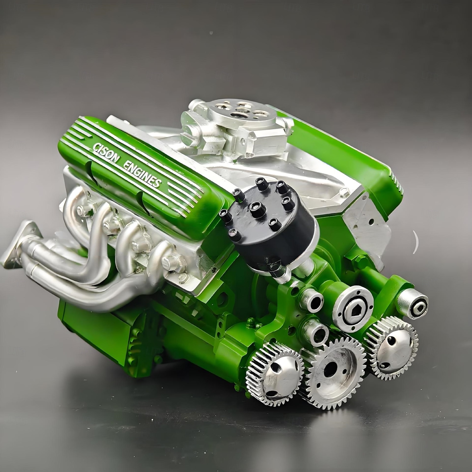 V8-motor hartsprydnad bensin liten blockmotor modellbyggsatser invecklad växeldesign motorfigur skulptur hantverk för skrivbord bokhylla dekoration 2025 - $20.99 –P9