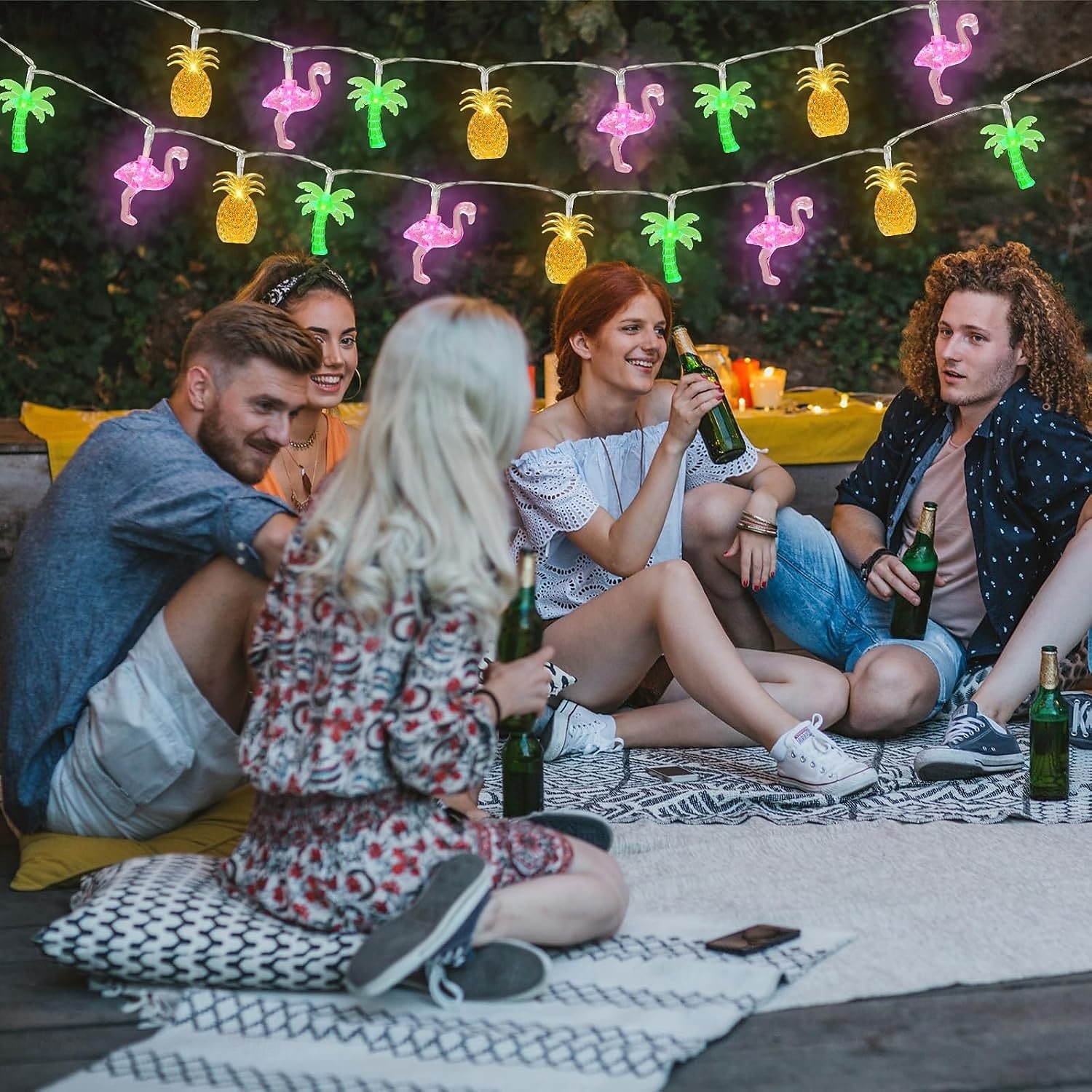 6.5m 30LED Sol Lyskæde Ananas Kokosnøtt Tre Flamingo Feer Lyskæde Høytids Bryllup Hage Sjøside Fest Dekorasjon 2026 - $51.99 –P6
