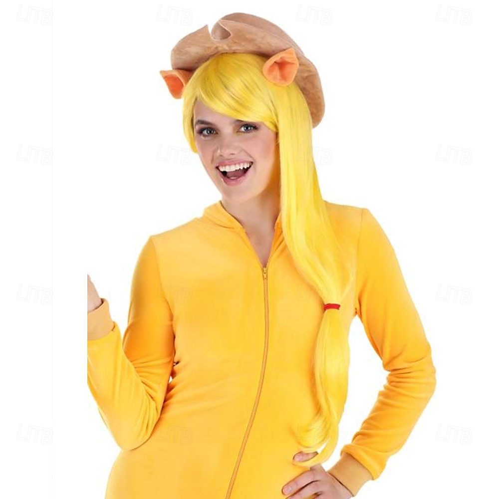 Parrucca di Applejack di My Little Pony per adulti, parrucche per feste di Halloween e cosplay del 2025 a $26.99 –P5