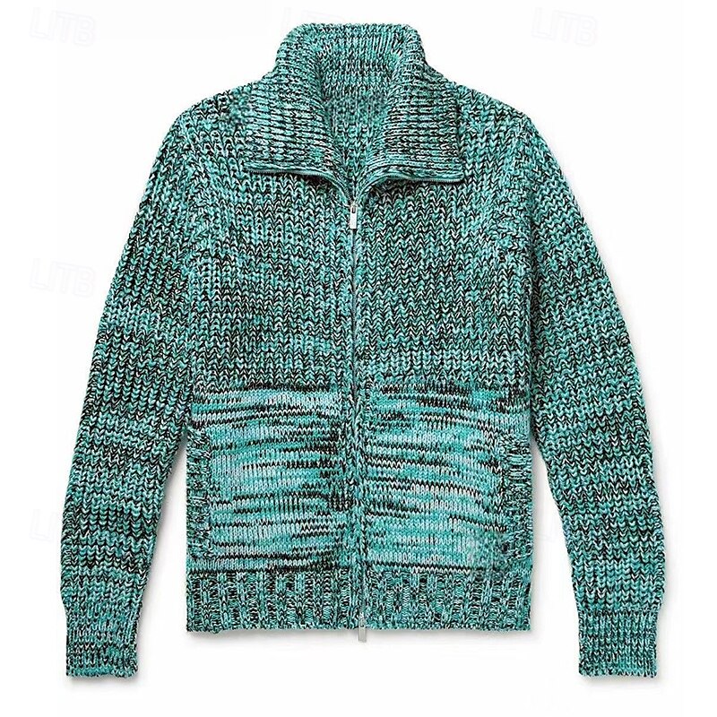 Per uomo Felpa Cardigan A Coste Maglia Top Regolari Lavorato a maglia Semplice Colletto ripiegato Vacanza Moda Casuale Abbigliamento quotidiano Abbigliamento Primavera & Autunno Nero Rosso M L XL del 2025 a $44.99 –P6