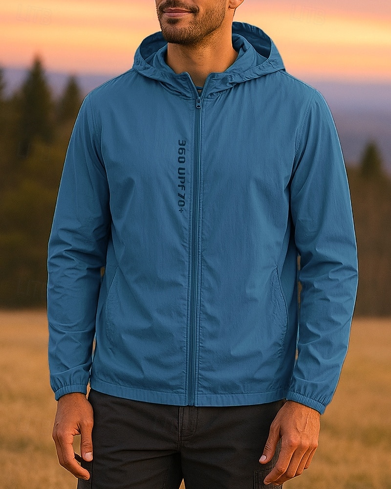 Herr Vindtät jacka Softshelljacka Vandringsjacka Utomhus Solskydd Lättvikt Andningsfunktion Vandringskläder Vandringskläder Sommar Vår Jacka Camping / vandring / grottforskning Löpning Ensfärgat 2026 - $31.99 –P4