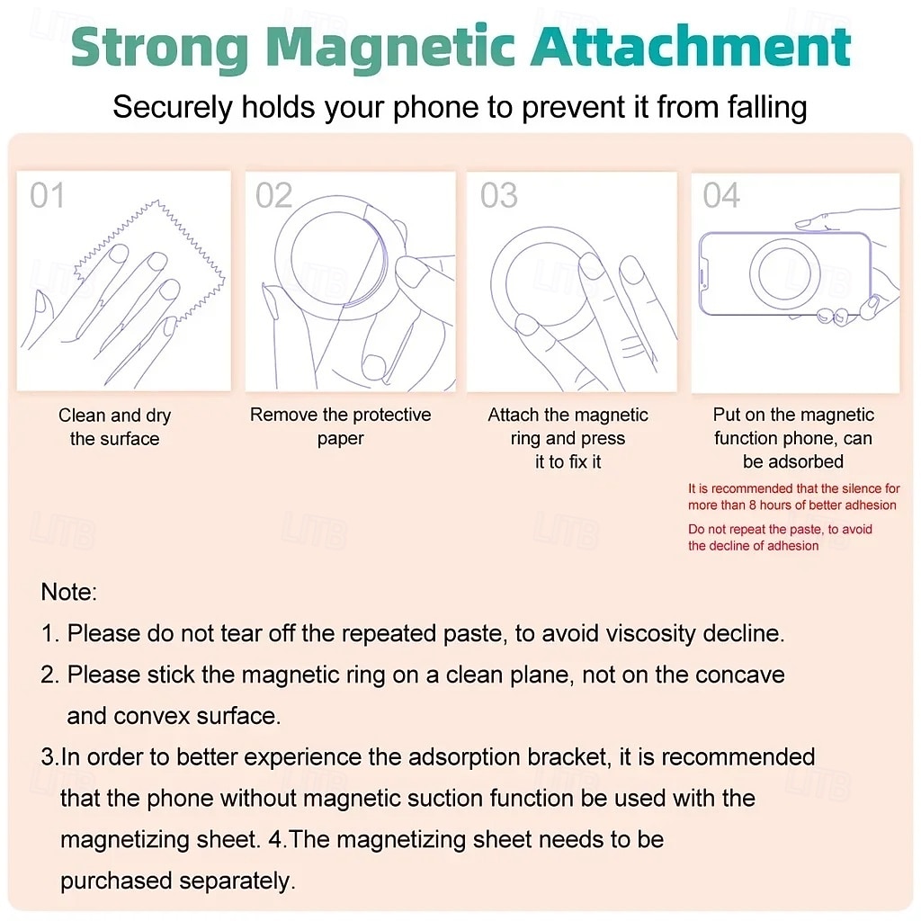 магнитный держатель телефона для iPhone 15 14 13 12 pro max магнитное кольцо крепление для magsafe держатель смартфона подставка для стены кухня автомобиль 2025 - $11.99 –P9