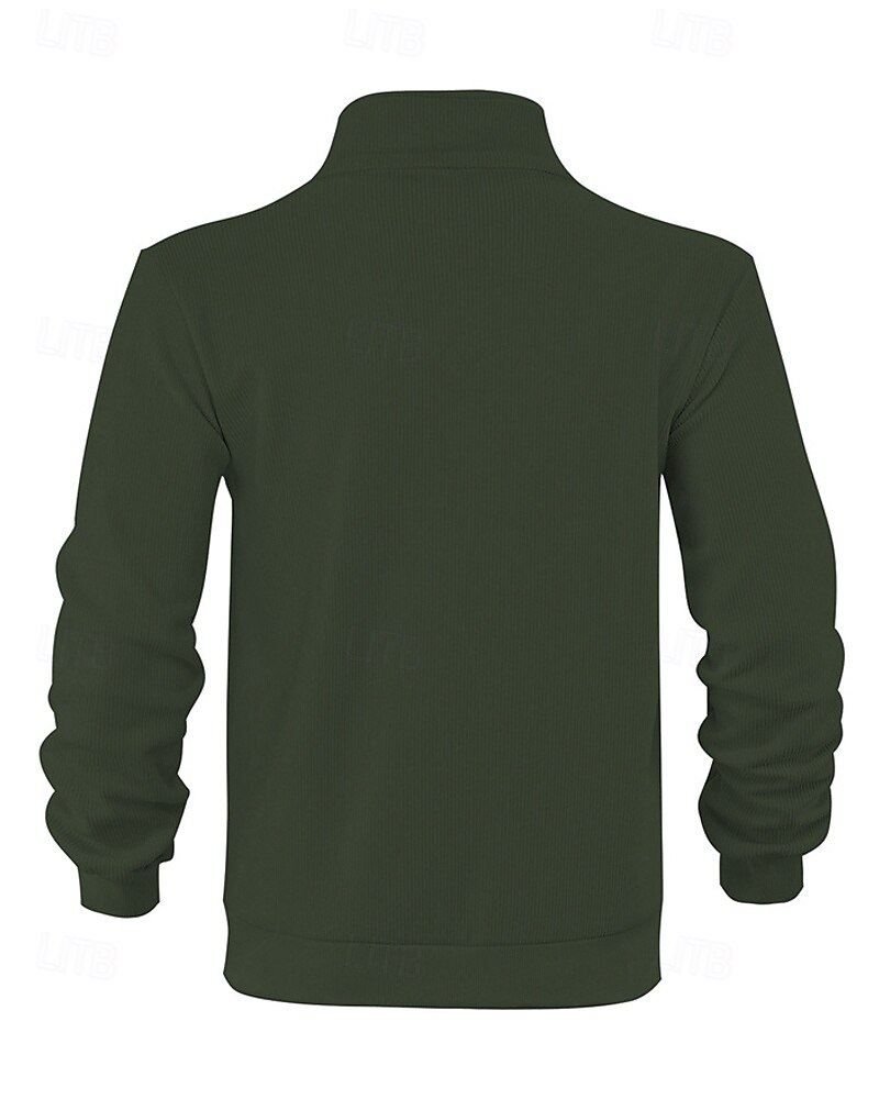 Per uomo Giacca Invernale Giacca in Pile Giacca Casual Vacanza Quotidiano Calore Termico Tasca Pile Autunno Inverno Semplice Moda Streetwear Collo alla coreana Regolare Aalbicocca Nero Blu marino del 2025 a $32.99 –P17