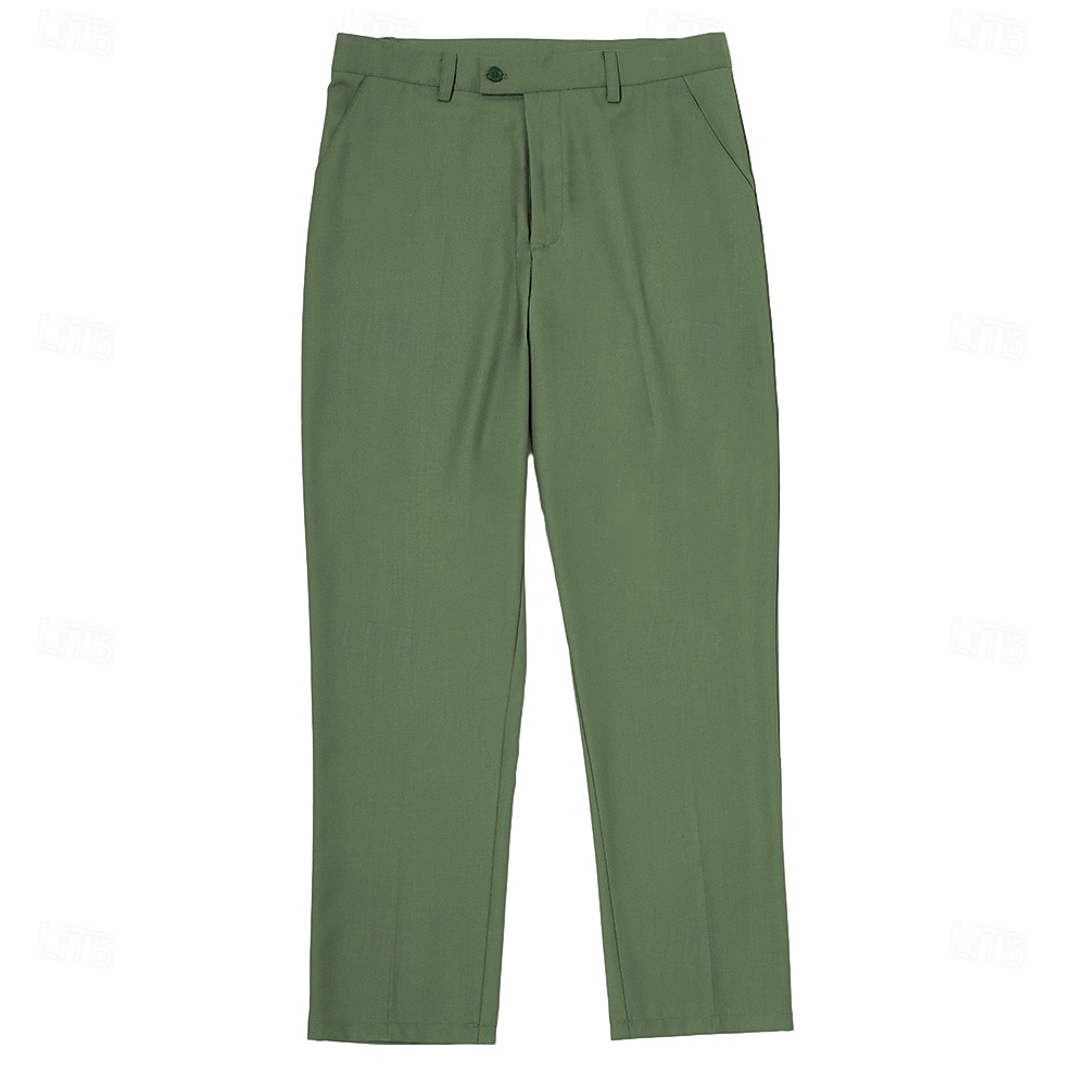 Costumes de mariage pour hommes Affaires Noire Sauge Mode Formelle Été Couleur unie Coupe standard 3 pièces Simple bouton Deux boutons de 2025 ? $136.99 –P17