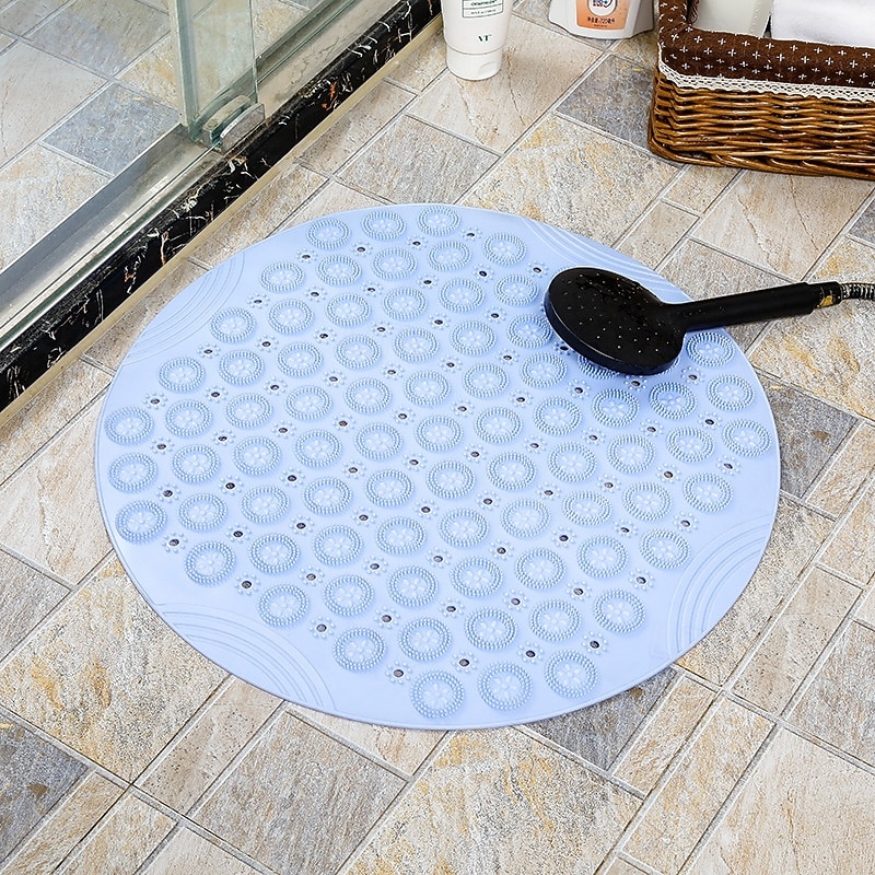 Shower Mat, Round Shower Stall Mat, PVC Bathtub Mat, Non Slip Bath Mat with Suction Cups and Drain Holes, Machine Washable for Bathroom Bathtub Swimming Pool 2026 - $15.99 –P11
