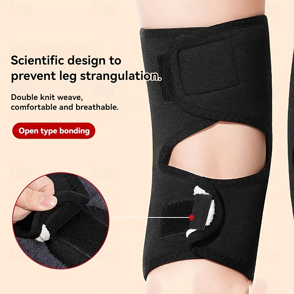 warme schootdeken 1 stuk herfst en winter lamswol open kniebeschermer verstelbaar pluche één maat past iedereen geschikt voor ouderen winddicht 2025 - $27.99 –P5