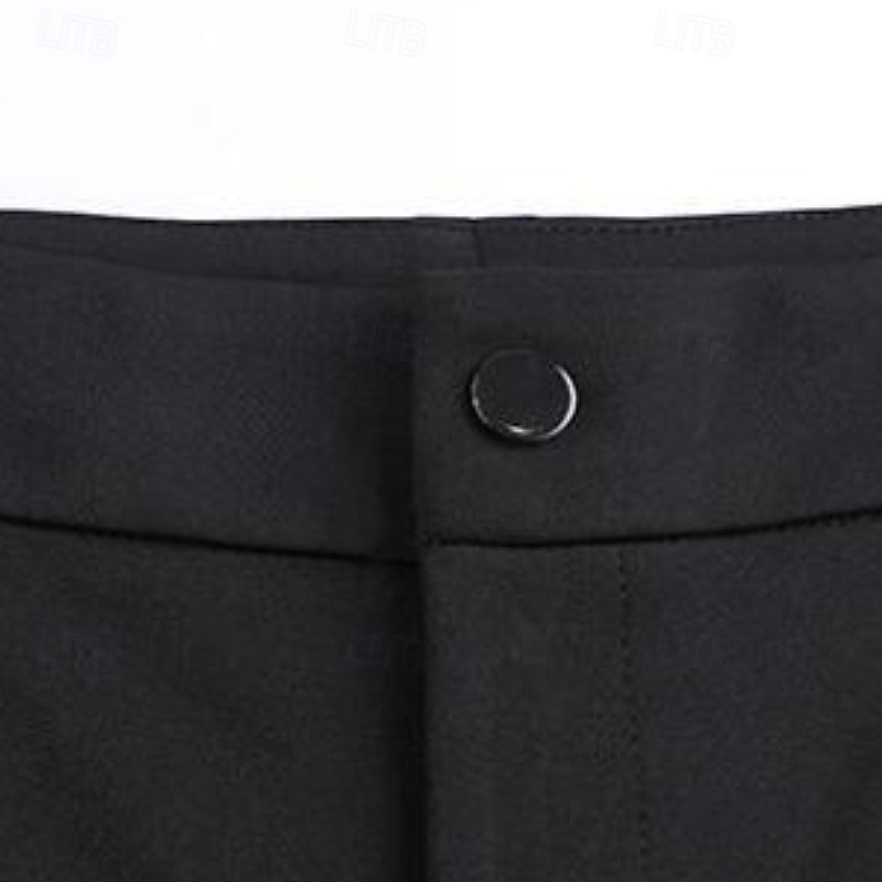 Mulheres Social Moda Roupa de rua Comprimento total Natural Tecido Bolsos Cintura elástica Macio Formal Ao ar livre Trabalho clarete Preto Azul Marinho Escuro Outono Normal de 2025 por $24.99 –P6
