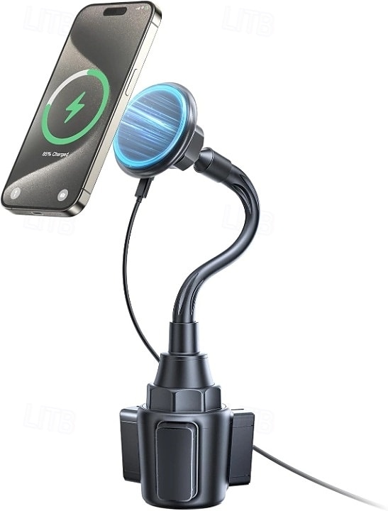 משודרג למטען למחזיק כוסות של Magsafe, מטען לרכב של Magsafe טעינה מהירה 15W עם צוואר מתכוונן לאייפון 16 15 14 13 12 פרו מקס פלוס מיני כיסוי Magsafe 2025 - $34.92 –P7