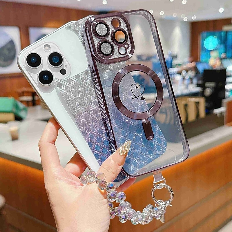 telefon Carcasă Pro iPhone 16 Pro Max iPhone 15 Pro Max iPhone 16e iPhone 14 Pro Max iPhone 13 Pro Max Zadní kryt s Lanyardem Podpora bezdrátového nabíjení Nežloutnoucí Zářící barvy Uhlíkové vlákno 2025 - $14.99 –P3