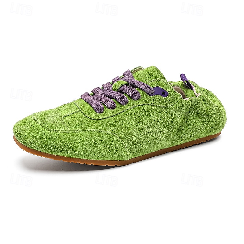 Baskets décontractées à lacets en daim vert pour hommes avec tige texturée et semelle souple, style urbain rétro pour un usage quotidien, des promenades le week-end et des sorties urbaines de 2025 ? $59.99 –P3