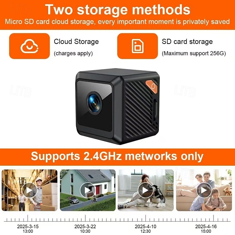 2025年 1080p HD 監視カメラ スマート ミニ ワイヤレス デザイン Wi-Fi ウェブカメラ - 赤外線ナイトビジョン付き いつでもどこでもワイヤレスカメラ  コレクション – $26.99 –P11